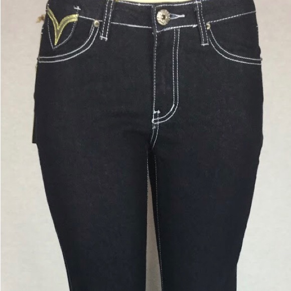 Skinny Stretch Women’s Jeans Slim Fit Midnight Blue Classic Five pockets design - Picture 2 of 11